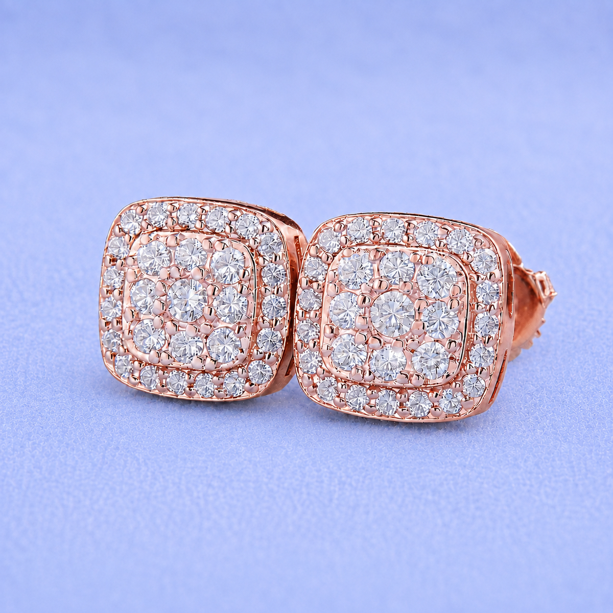 8MM STUD EARRINGS VVS MOISSANITE