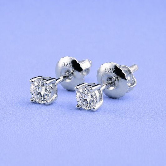 3mm STUD EARRINGS VVS MOISSANITE