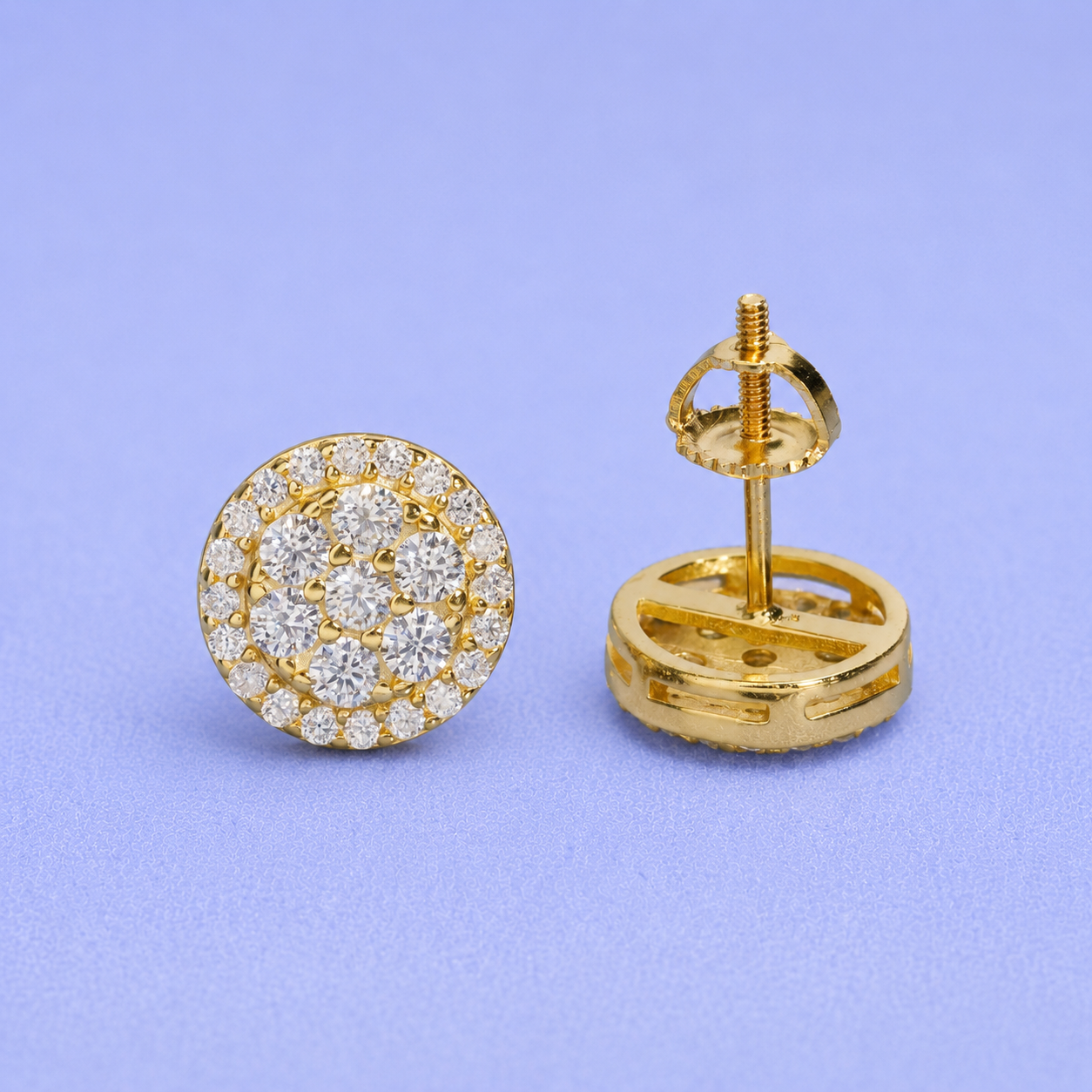 6mm CIRCLE EARRINGS VVS MOISSANITE