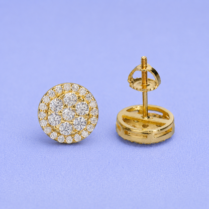 6mm CIRCLE EARRINGS VVS MOISSANITE