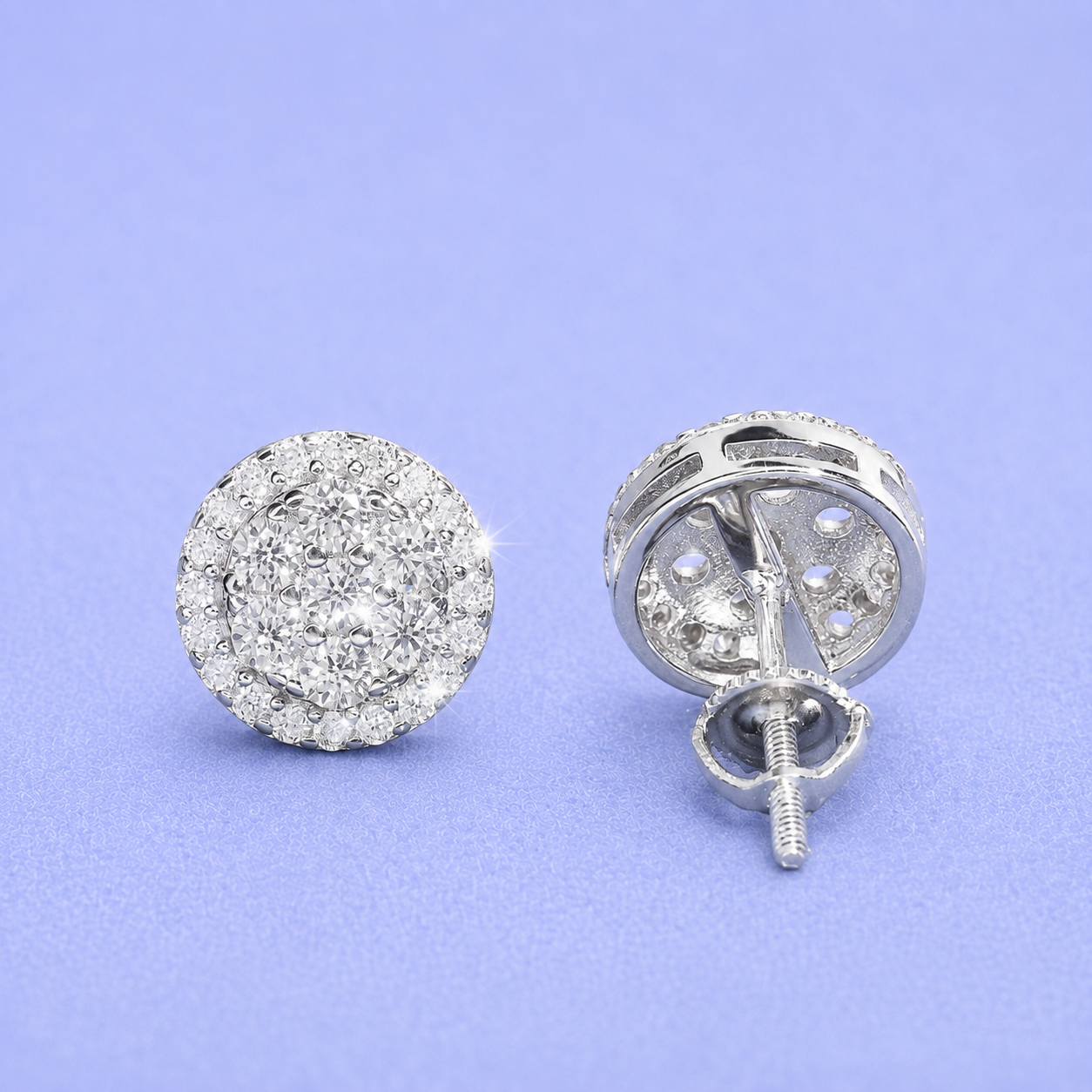 6mm CIRCLE EARRINGS VVS MOISSANITE