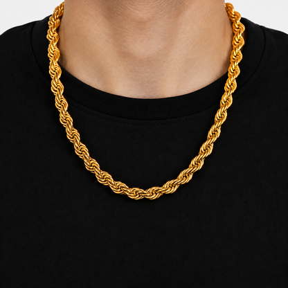 10MM THICK ROPE CHAIN LOBSTER CLASP