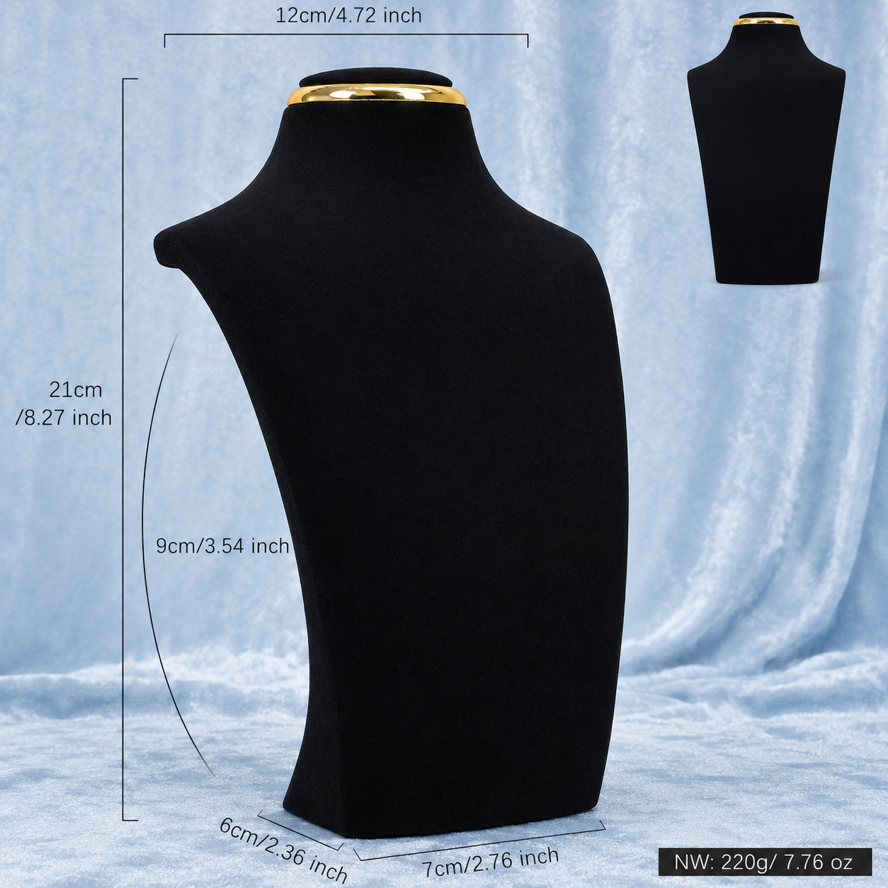 Black Velvet Chain Display