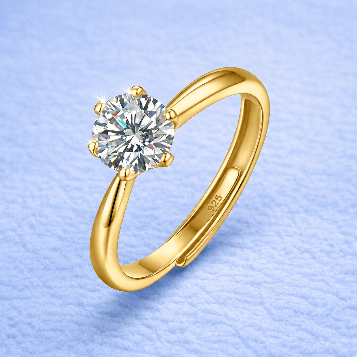 1ct Plain Engagement Ring VVS MOISSANITE