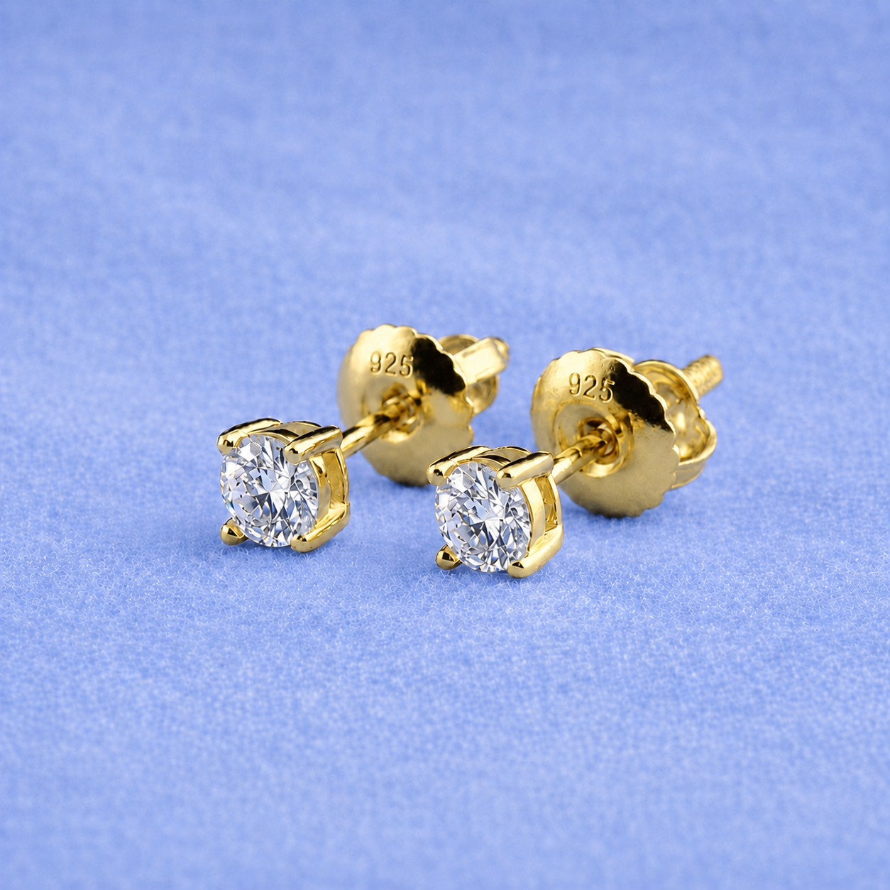 3mm STUD EARRINGS VVS MOISSANITE