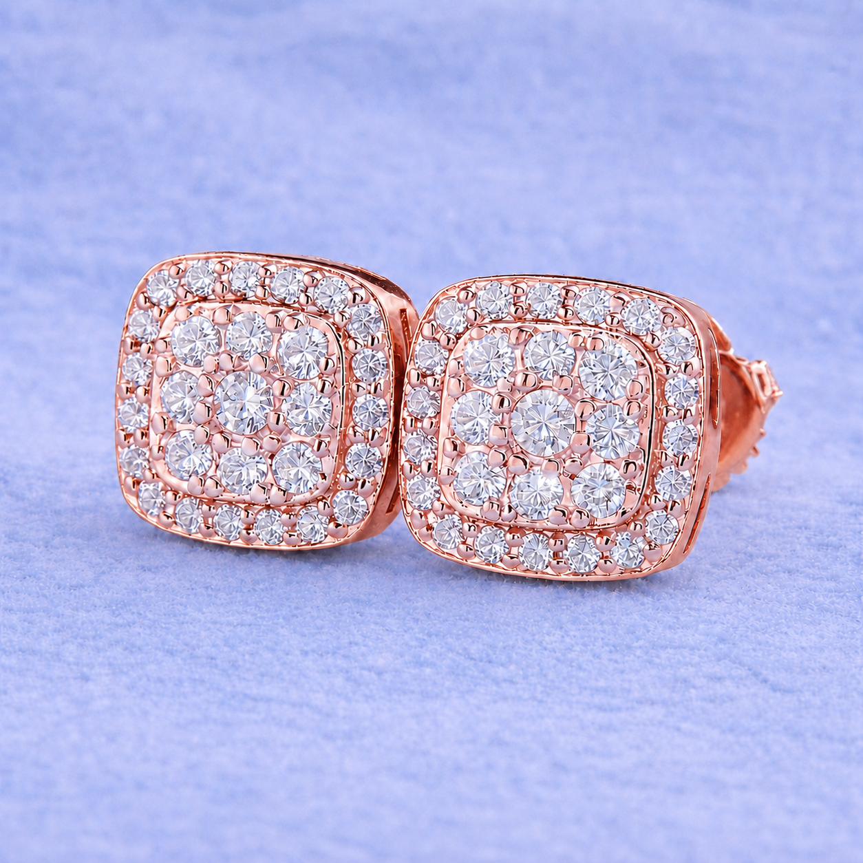 8MM STUD EARRINGS VVS MOISSANITE