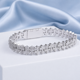 8.5mm CROSS Bracelet 5A CZ