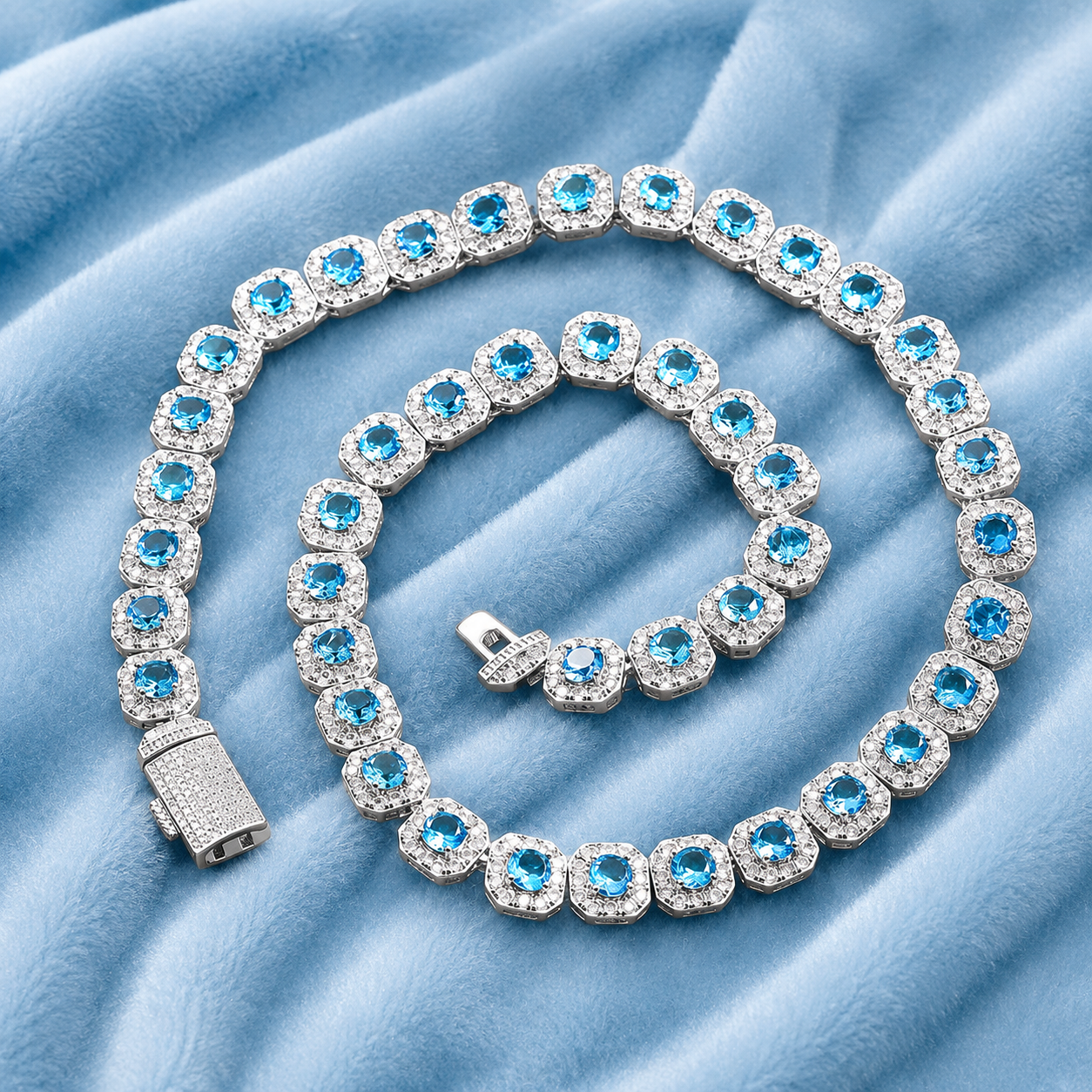 Colored Baguette Chain