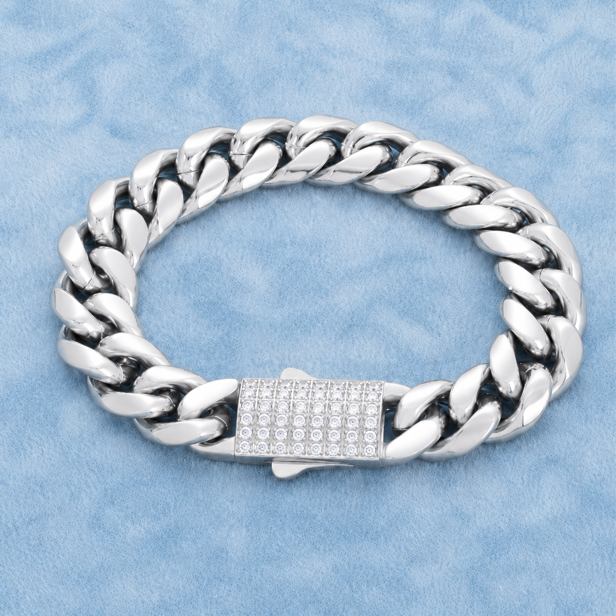 Cuban Iced Clasp Bracelet