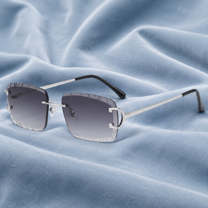 purple / Silver glasses