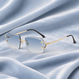 Blue Designer Plain Glasses