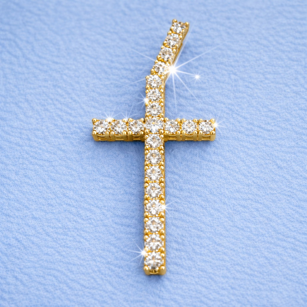 CROSS PENDANT VVS MOISSANITE
