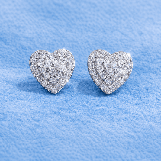 8mm Heart Earrings - jewelryresell