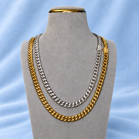 8mm Cuban Iced Clasp Chain 5A CZ