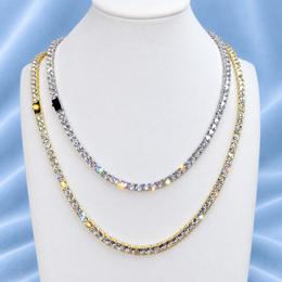TENNIS CHAIN BUTTON CLASP 5A CZ