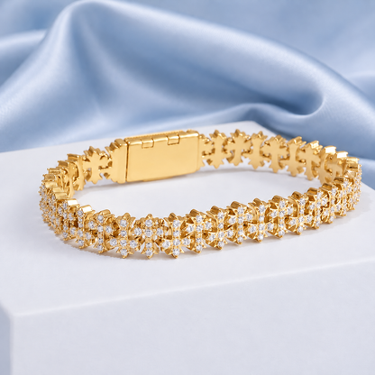 8.5mm CROSS Bracelet 5A CZ
