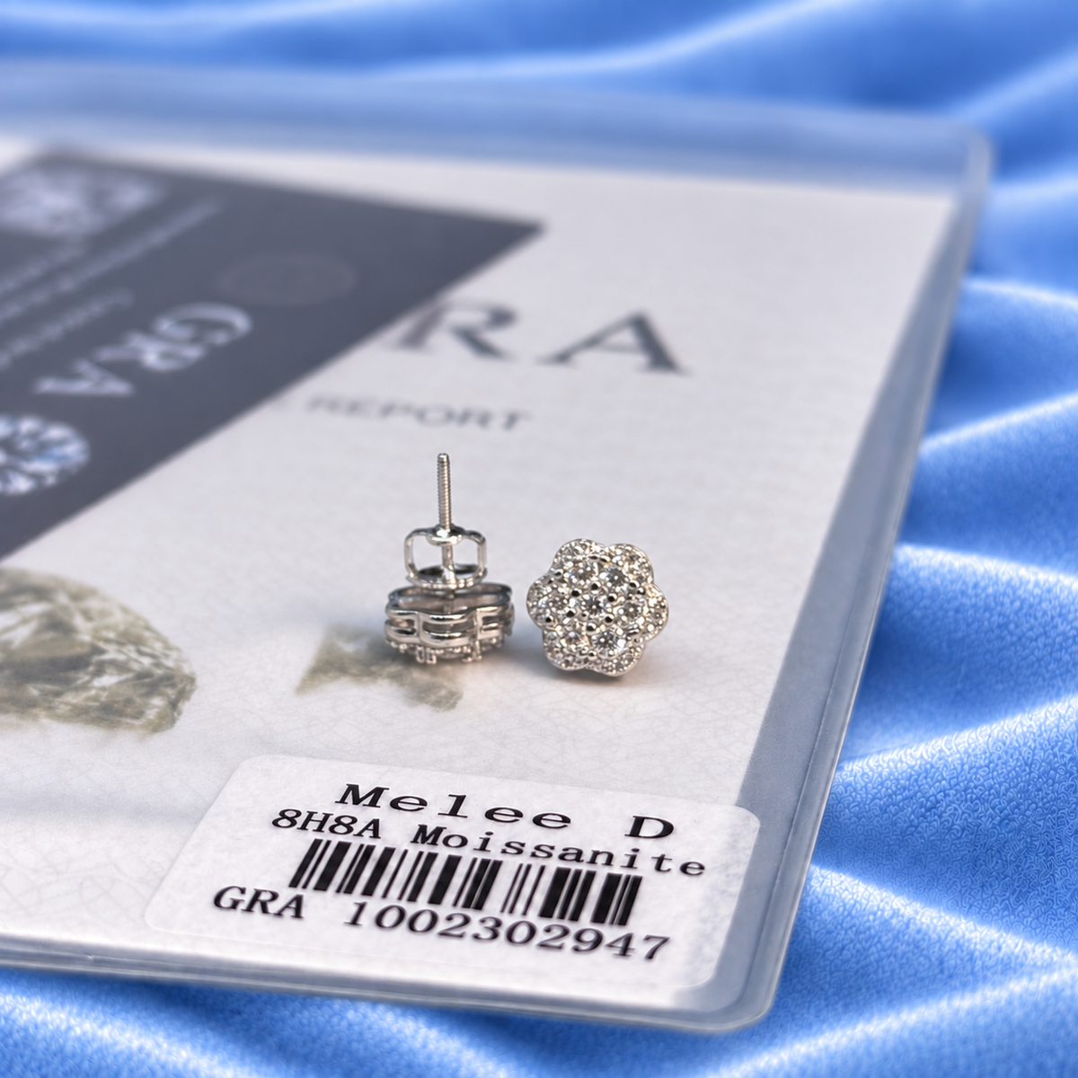 9mm FLOWER EARRINGS VVS MOISSANITE