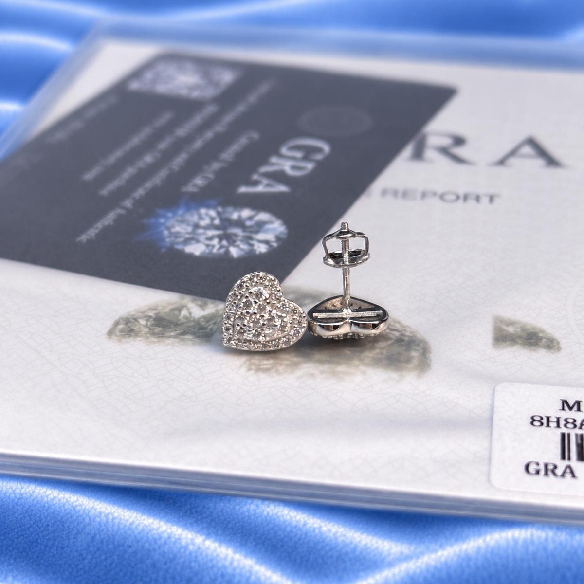 8mm Heart Earrings MOISSANITE VVS