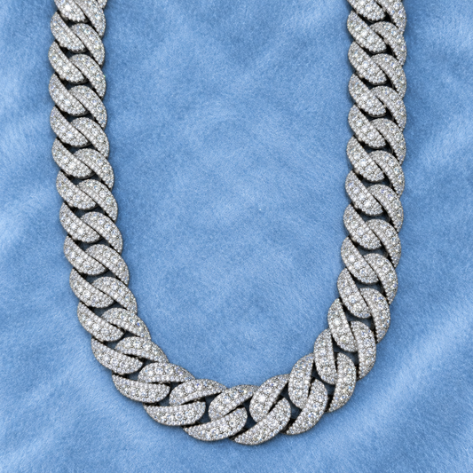 22MM MIAMI CUBAN LINK CHAIN 5A CZ