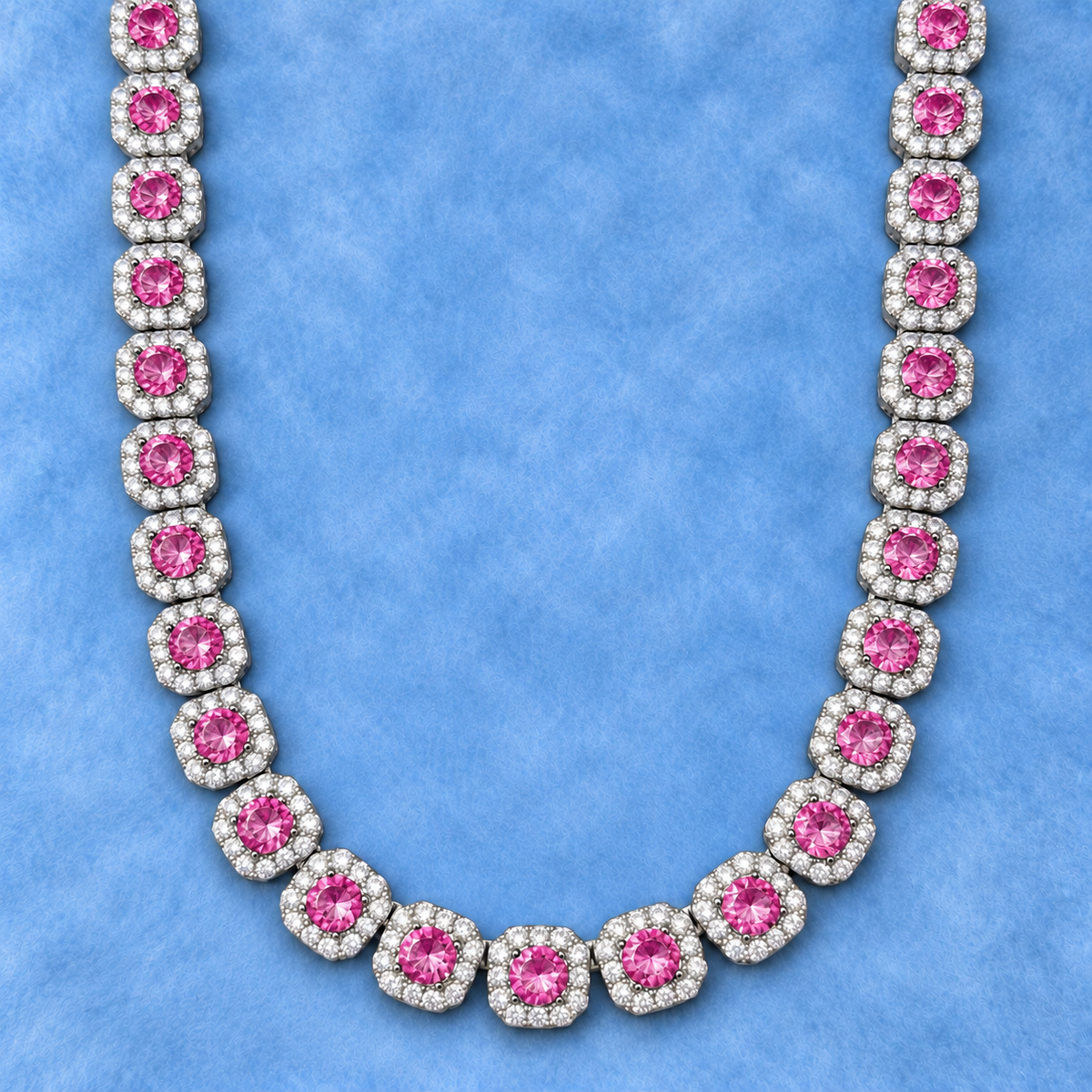 12mm Colored Baguette Chain 5a CZ