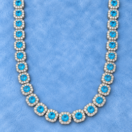 12mm Colored Baguette Chain 5a CZ