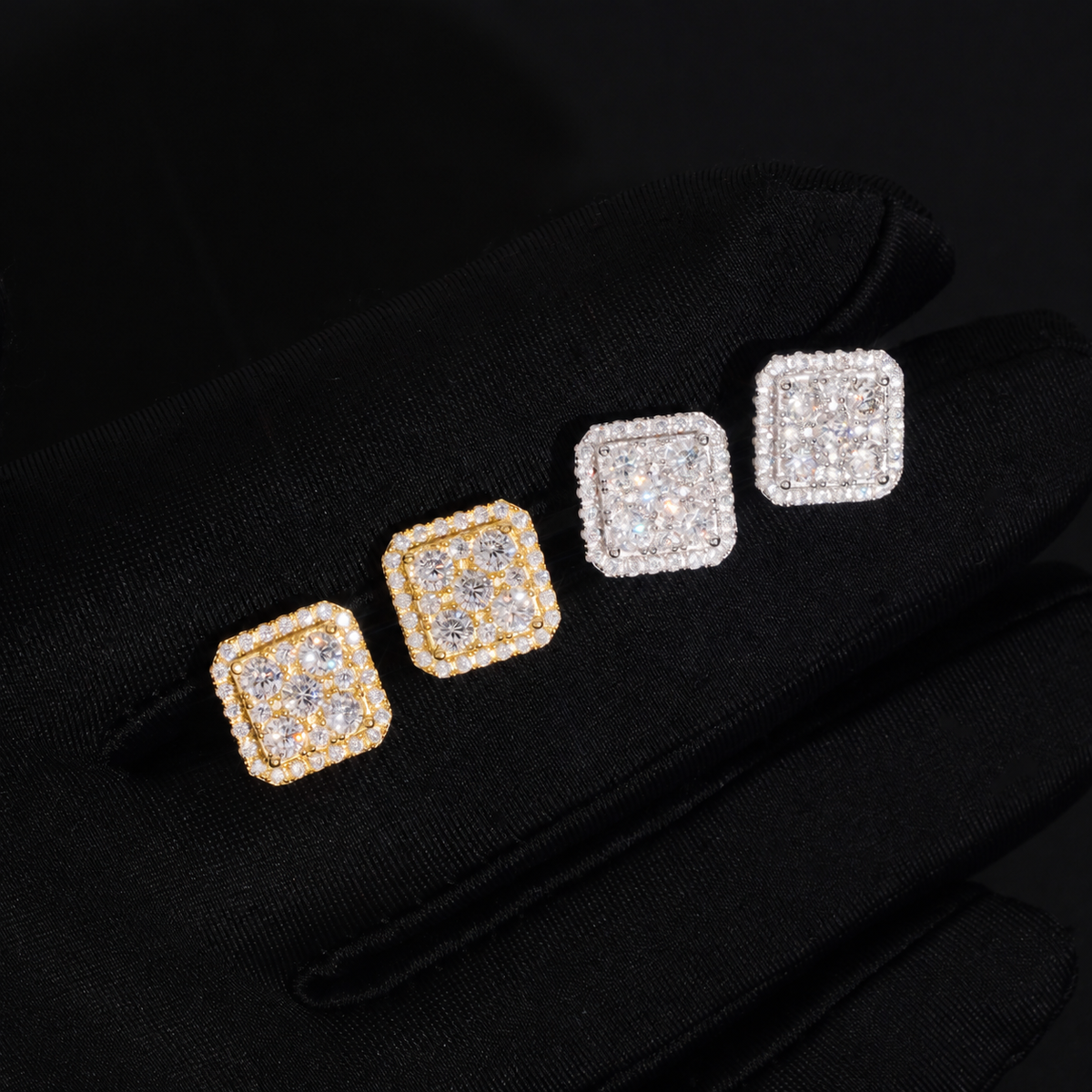 11mm Square Earrings MOISSANITE VVS