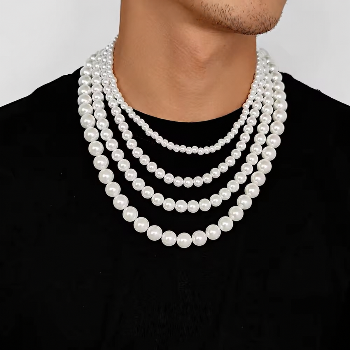 PEARL CHAIN TWIST LOCK CLASP 8mm