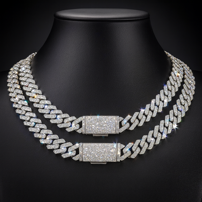 FULL ICED OUT CUBAN CHAIN 13MM