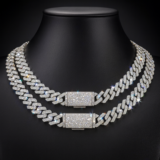 FULL ICED OUT CUBAN CHAIN 13MM