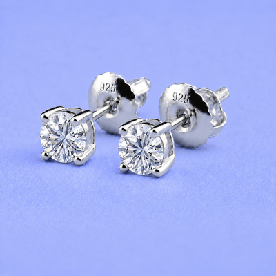 4mm Stud Earrings VVS Moissanite