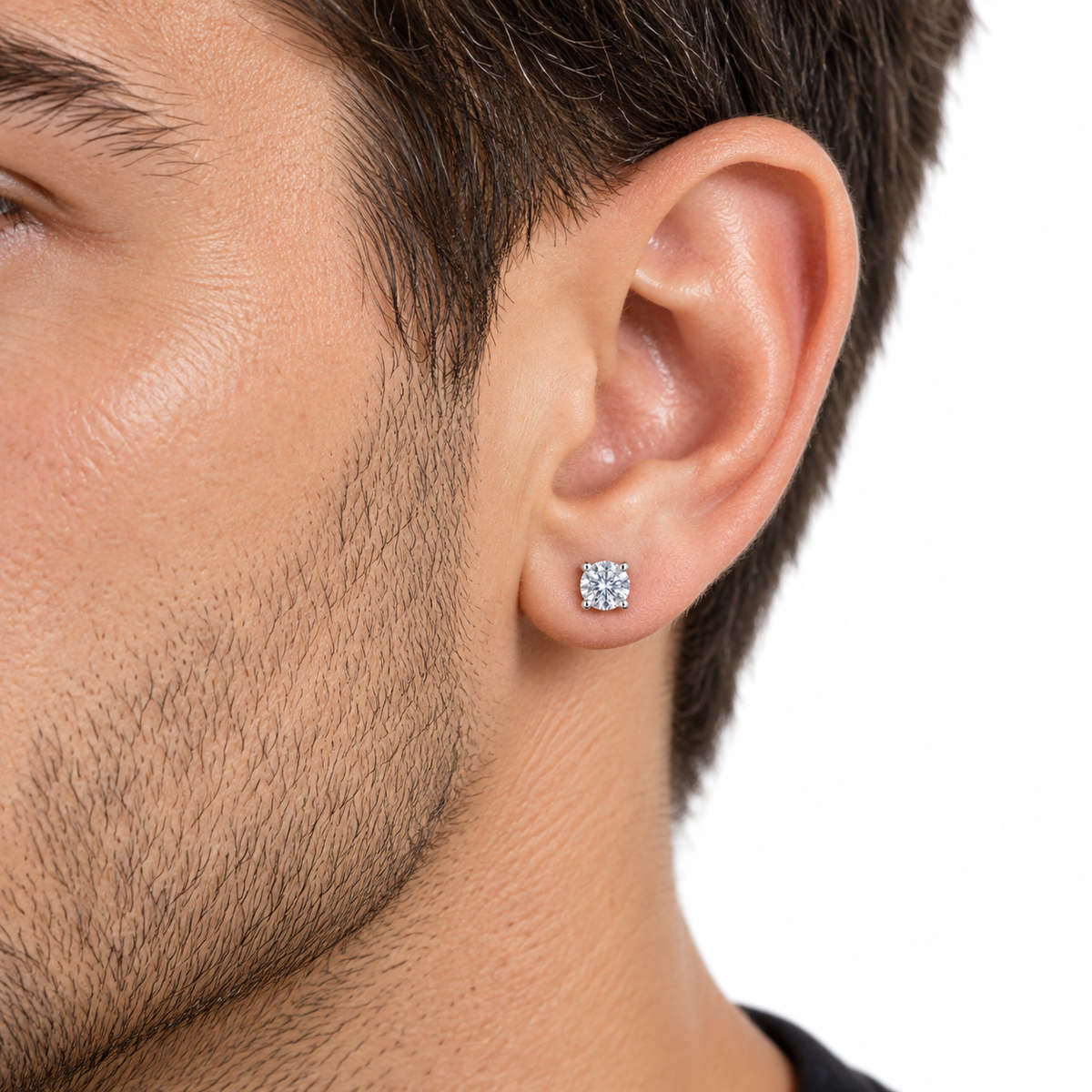 4mm STUD EARRINGS VVS MOISSANITE