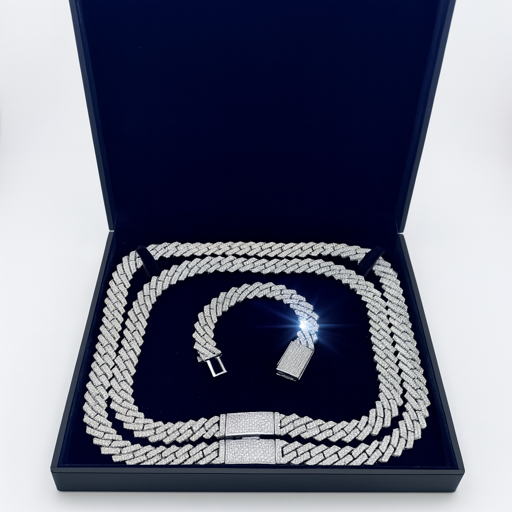 FULL ICED OUT CUBAN CHAIN 13MM