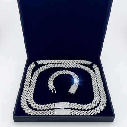 FULL ICED OUT CUBAN CHAIN 13MM