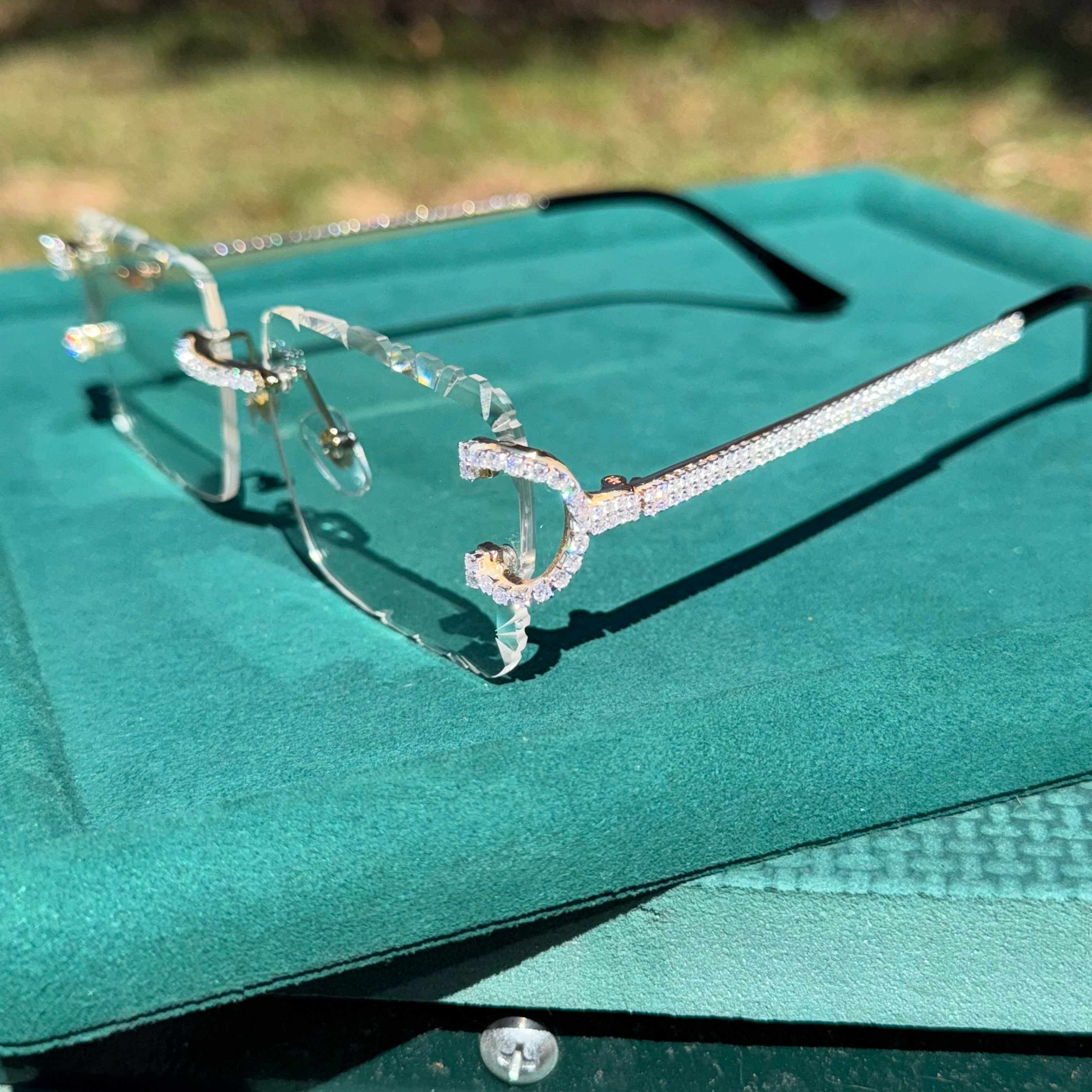 Clear Iced out Designer Glasses
