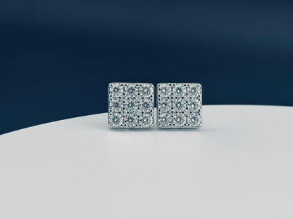 ICED OUT SQUARE EARRINGS