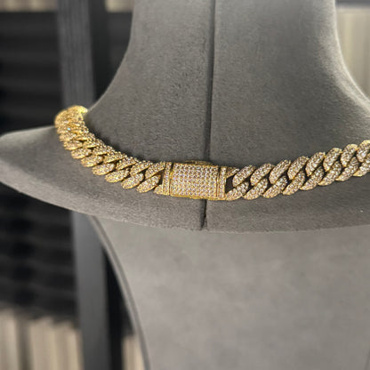 10MM CUBAN CHAIN BOX CLASP 5A CZ