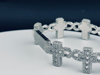 ICED OUT CROSS BRACELET