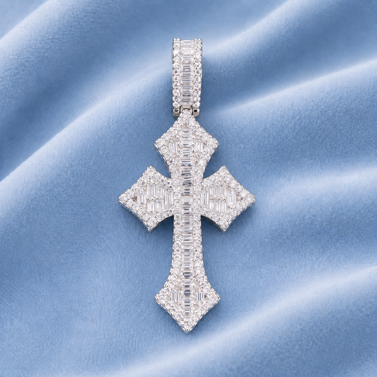 BIG CROSS PENDANT VVS MOISSANITE