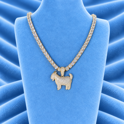 5MM TENNIS CHAIN & GOAT PENDANT