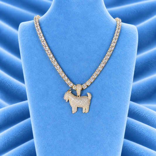 5MM TENNIS CHAIN & GOAT PENDANT