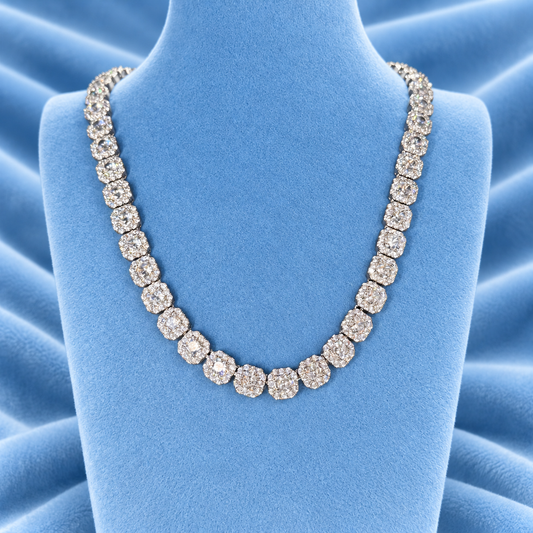 9MM CLUSTER CHAIN BOX CLASP 5A CZ