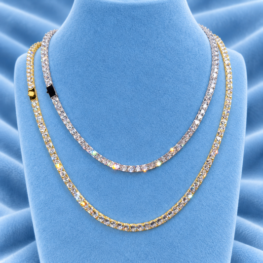 TENNIS CHAIN BUTTON CLASP 5A CZ