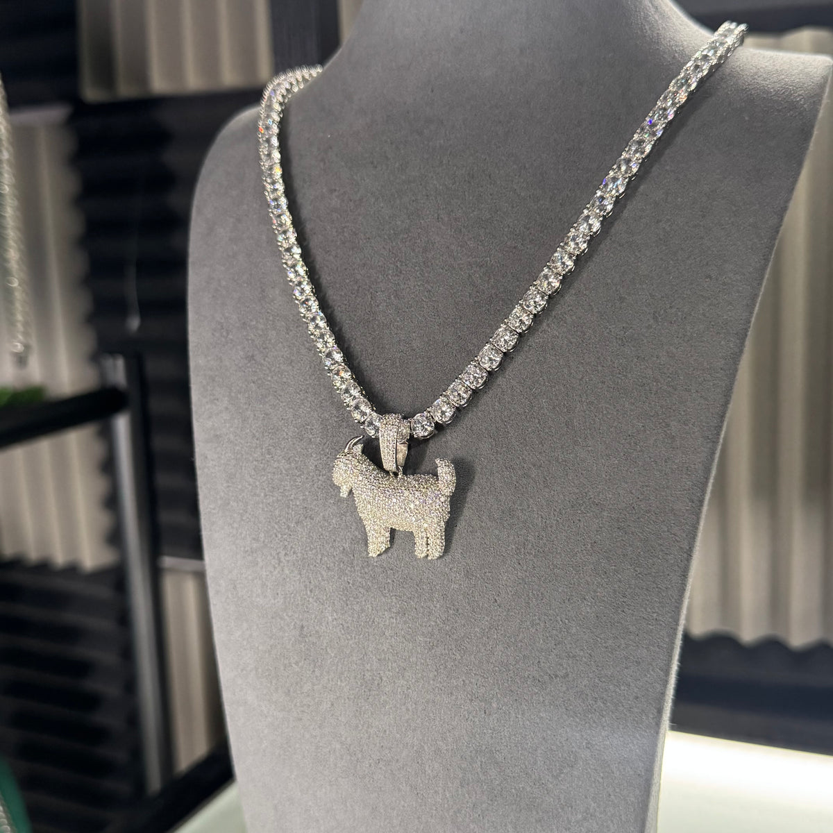 5MM TENNIS CHAIN & GOAT PENDANT