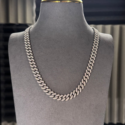 8MM CUBAN CHAIN BUTTON CLASP CZ