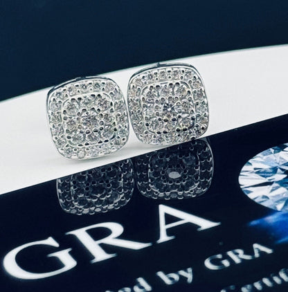 FULLY ICED OUT STUD EARRINGS