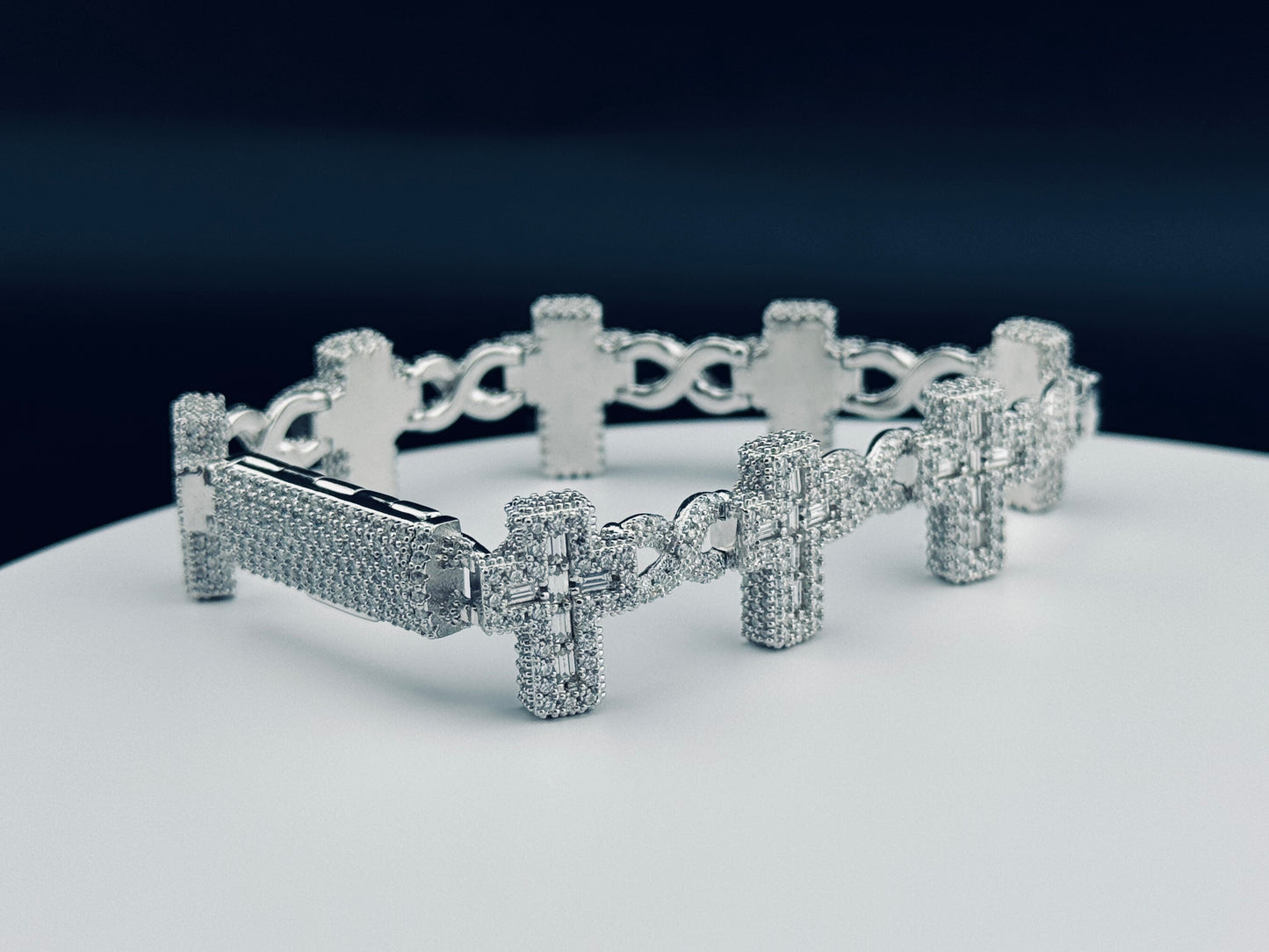 ICED OUT CROSS BRACELET
