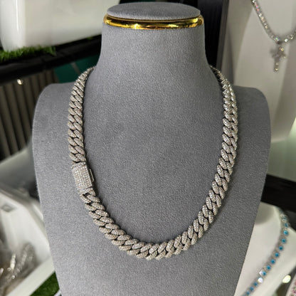 10MM CUBAN CHAIN BOX CLASP 5A CZ