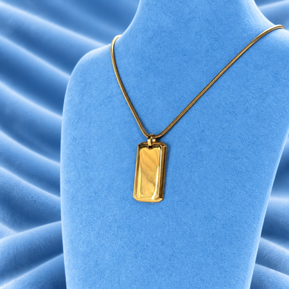 2MM SNAKE CHAIN & DOG TAG PENDANT