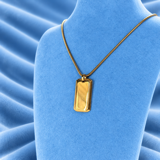 2MM SNAKE CHAIN & DOG TAG PENDANT
