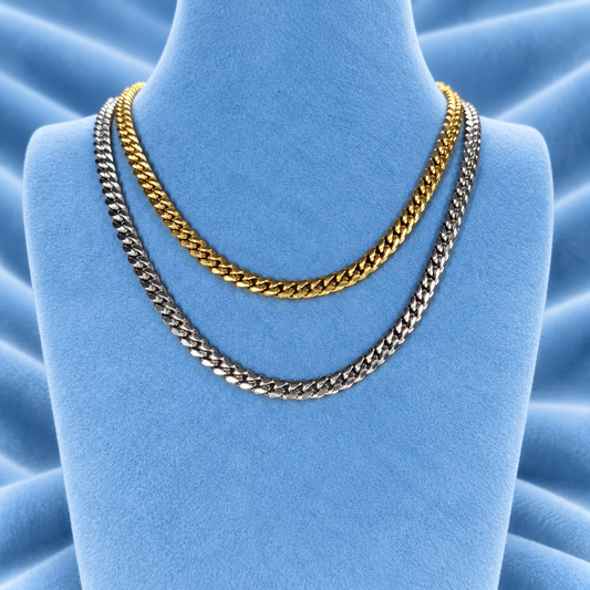 CUBAN LINK CHAIN 6MM PUSH CLASP